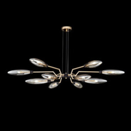 Luminosa Lighting Luminosa Ventura Ceiling Pendant Lamp Matt Gold , 12 Light, G9 - thumbnail 4