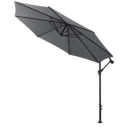 Living And Home 3M Large Rotatable Garden Sun Shade Cantilever Parasol Patio Hanging Banana Umbrella Crank Tilt No Base, Dark Grey - thumbnail 3