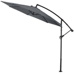 Living And Home 3M Large Rotatable Garden Sun Shade Cantilever Parasol Patio Hanging Banana Umbrella Crank Tilt No Base, Dark Grey - thumbnail 4