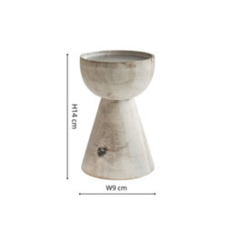 Ivyline Padstow White Wash Wooden Candle Holders 2 Pack - thumbnail 6
