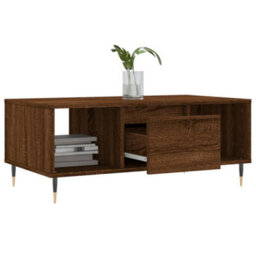 Berkfield Coffee Table Brown Oak 90X50X36.5 Cm Engineered Wood - thumbnail 4