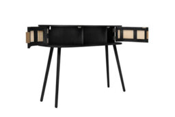 Rattan Console Table Birlea Sark Hall Table Dressing Table Black - thumbnail 8