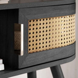 Rattan Console Table Birlea Sark Hall Table Dressing Table Black - thumbnail 4