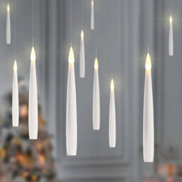 Zazzora Halloween Floating Candle Lights 15Cm 10 Pack Warm White Led Battery Operated Remote Control Indoor Christmas Decoration - thumbnail 1