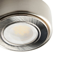 Litecraft Rofa Satin Nickel 1.5 Watt Led Round Under Cabinet Light - thumbnail 3