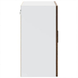 Berkfield Kitchen Wall Cabinet With Glass Door Porto Smoked Oak - thumbnail 8