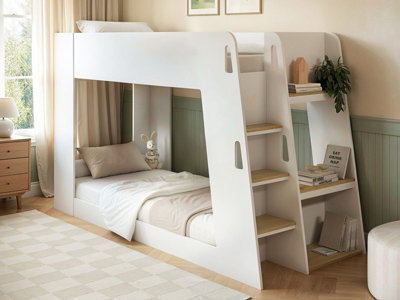 Flair Fern Bunk Bed White & Oak - image 1