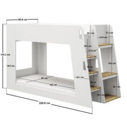 Flair Fern Bunk Bed White & Oak - thumbnail 5