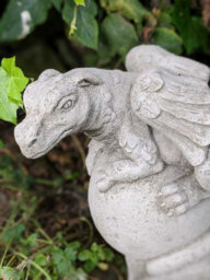 Solid Stone Cast 'dragon On Ball' Garden Ornament - thumbnail 4