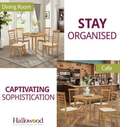 Hallowood Furniture Ledbury Drop Leaf Round Table Set With 4 Chairs In Light Oak Finish - thumbnail 6