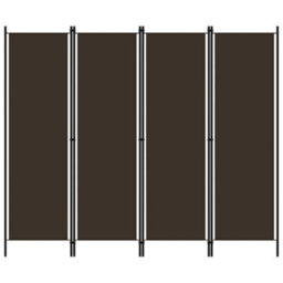 Vidaxl 4-Panel Room Divider Brown 200X180 Cm Room Dividers