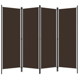 Vidaxl 4-Panel Room Divider Brown 200X180 Cm Room Dividers - thumbnail 2