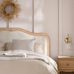Alana Stone Fabric And Oak Wooden Bed - 5Ft King Size - thumbnail 4