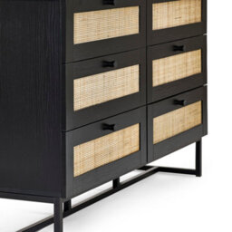 Oakham Premium Trelawny 6 Drawer Chest - Black - thumbnail 4
