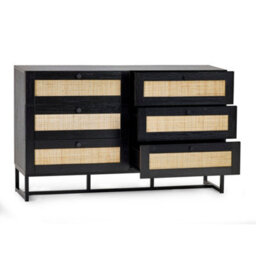 Oakham Premium Trelawny 6 Drawer Chest - Black - thumbnail 1