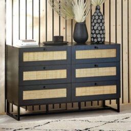Oakham Premium Trelawny 6 Drawer Chest - Black - thumbnail 2