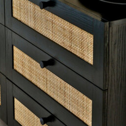 Oakham Premium Trelawny 6 Drawer Chest - Black - thumbnail 3