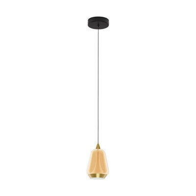 Luminosa Lighting Luminosa Alish Slim Pendant Ceiling Light Brass Gold, Matt Black, Champagne Led 8W 433Lm 3000K - image 1