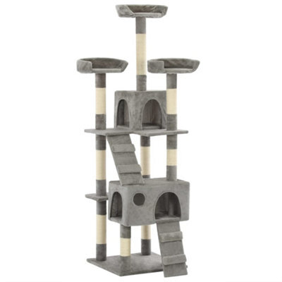 Vidaxl Cat Tree With Sisal Scratching Posts 170 Cm Grey - image 1