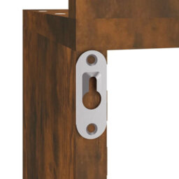 Berkfield Wall Corner Shelf Smoked Oak 20X20X127.5 Cm Engineered Wood - thumbnail 7