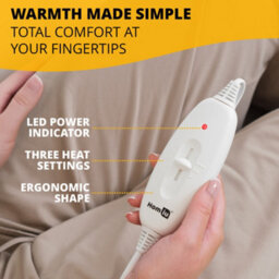 Homiu Electric Blanket, Soft Fleece Heated Underblanket, 3 Heat Settings, Overheat Protection, Double - thumbnail 4