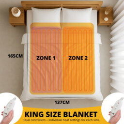 Homiu Electric Blanket, Soft Fleece Heated Underblanket, 3 Heat Settings, Overheat Protection, Double - thumbnail 9