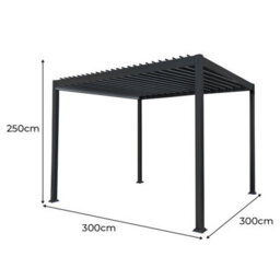 MonsterShop Aluminium Pergola 3M X 3M Gazebo - thumbnail 5