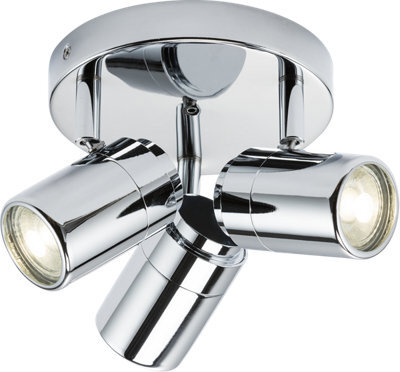 Luminosa Lighting Luminosa Gu10 Triple Spotlight - Chrome 230V Ip44 20W - image 1