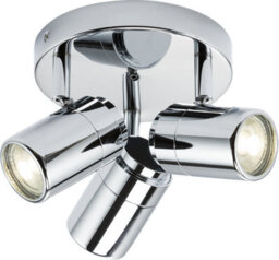 Luminosa Lighting Luminosa Gu10 Triple Spotlight - Chrome 230V Ip44 20W - thumbnail 1