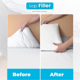 Nod Off Headboard Gap Filler Pillow Bed Guard Wedge Mattress Wedge Pillow Triangular Bolster Pillow Gap Between Bed - Small Double (4Ft) - thumbnail 3
