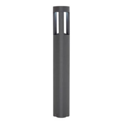 Luminosa Lighting Luminosa Tribeca Outdoor Bollard Light Frosted Acrylic, Textured Dark Grey Paint Ip54