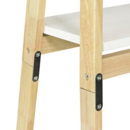 Sobuy Frg162-N, 4 Tiers Foldable Ladder Shelf Bookcase, Storage Display Shelving Unit, Wood Veneer,w41.5Xd34.5Xh140 - thumbnail 5