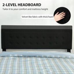 Wyld Haus Banado King Size Ottoman Bed Frame With Front Divan Drawer Storage, Black Velvet-Feel Finish - thumbnail 6