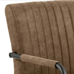 Wyld Haus Set Of 2 Helsinki Light Brown Upholstered Dining Chairs With Ribbed Back - thumbnail 5