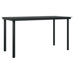 Berkfield 7 Piece Garden Dining Set Black Pvc Rattan - thumbnail 7