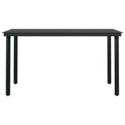 Berkfield 7 Piece Garden Dining Set Black Pvc Rattan - thumbnail 8