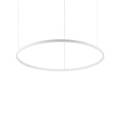 Ideal Lux Oracle Slim Dali Dimmable Round 90Cm Integrated Led Pendant Ceiling Light White, 3000K