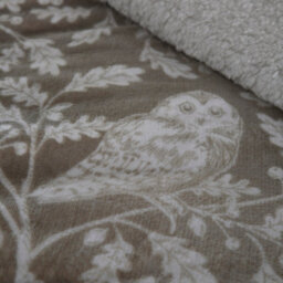 Dreams & Drapes Woodland Owls Natural Fleece Duvet Cover Set - thumbnail 4
