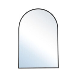 Living And Home Black Arched Wall Mounted Framed Bathroom Mirror 400 X 600 mm - thumbnail 2