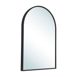 Living And Home Black Arched Wall Mounted Framed Bathroom Mirror 400 X 600 mm - thumbnail 3