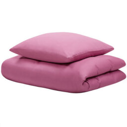Beliani Duvet Cover Set Harmonridge Sateen Cotton 135 X 200 Cm Pink - thumbnail 5