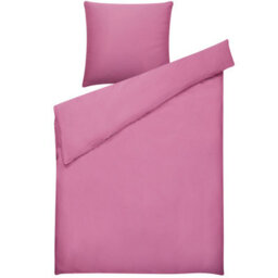 Beliani Duvet Cover Set Harmonridge Sateen Cotton 135 X 200 Cm Pink - thumbnail 4