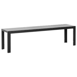 Beliani Garden Dining Set With Benches 6 Seater Nardo Black - thumbnail 5