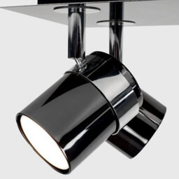Valuelights Rosie Modern Rectangular 6 Way Adjustable Ceiling Spotlight In Black Chrome Finish - thumbnail 3