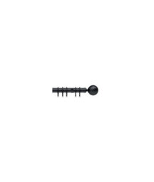 28mm  Nikola Ball End Metal Curtain Pole Set - Black - thumbnail 1
