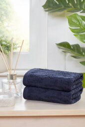 Rapport Home Safari Pure Cotton Face Towel Midnight Blue