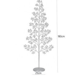 Pegdev - Pdl Outdoor Led Christmas Tree 180Cm 1000 Warm White Lights Silver Balls Resin Base 5M Cable - thumbnail 4