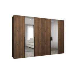 Arte Alicante Ii 300Cm Oak Walnut Hinged Wardrobe For Full-Wall Storage - thumbnail 2