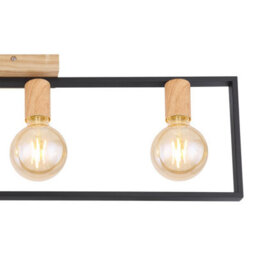 Luminosa Lighting Luminosa Daniel Ceiling Spotlight Bar Matt Black 4X E27 - thumbnail 4