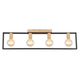 Luminosa Lighting Luminosa Daniel Ceiling Spotlight Bar Matt Black 4X E27 - thumbnail 3